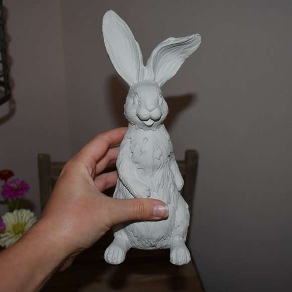 Cute Big Ears Bunny Rabbit Spring Cottage Farmhouse Home Decor - Picture 2 of 12